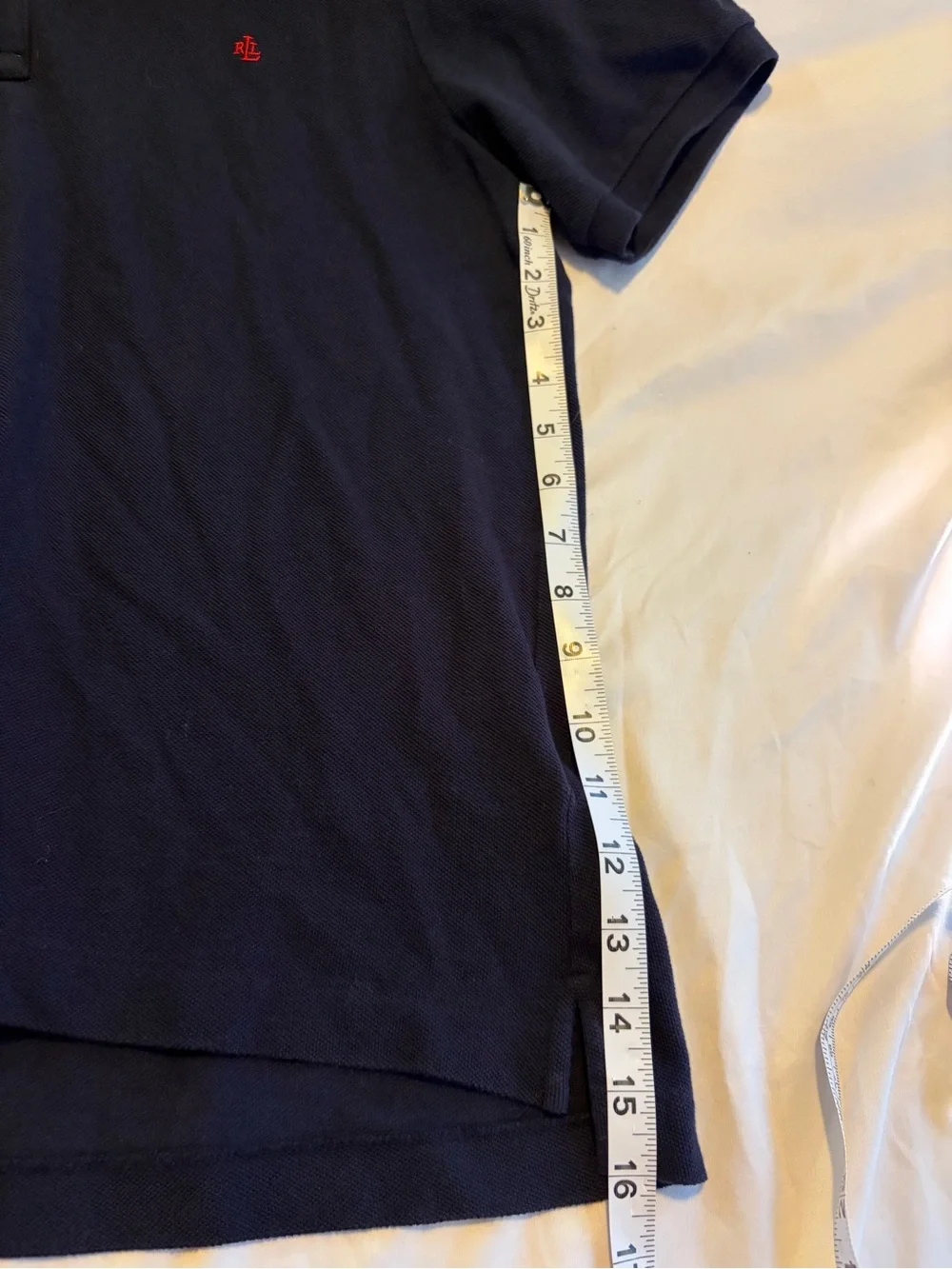 Polo by Ralph Lauren Navy Short-Sleeve Polo with Red Embroidery Size L
